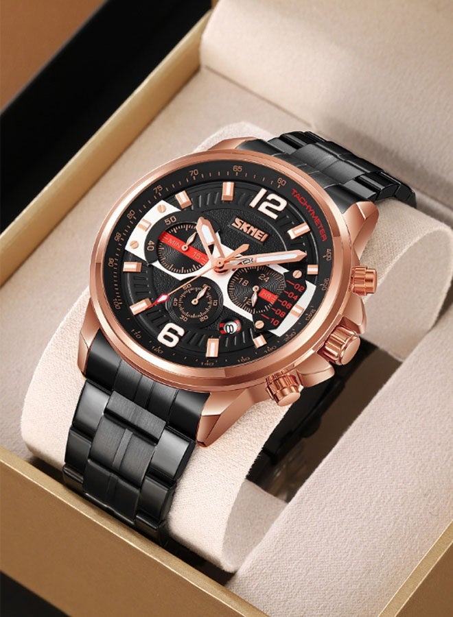 نيوترل ساعة SK-19 الرجالية للأعمال تصميم عصري + مقاومة للماء للاستخدام اليومي الميزات: عرض الوقت، التاريخ، وظيفة ساعة التوقيت، عقارب مضيئة (لون) - Image 2